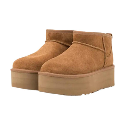 UGG CLASSIC ULTRA MINI PLATFORM BOOT CHESTNUT - Hype Locker UK