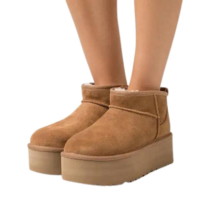 UGG CLASSIC ULTRA MINI PLATFORM BOOT CHESTNUT - Hype Locker UK